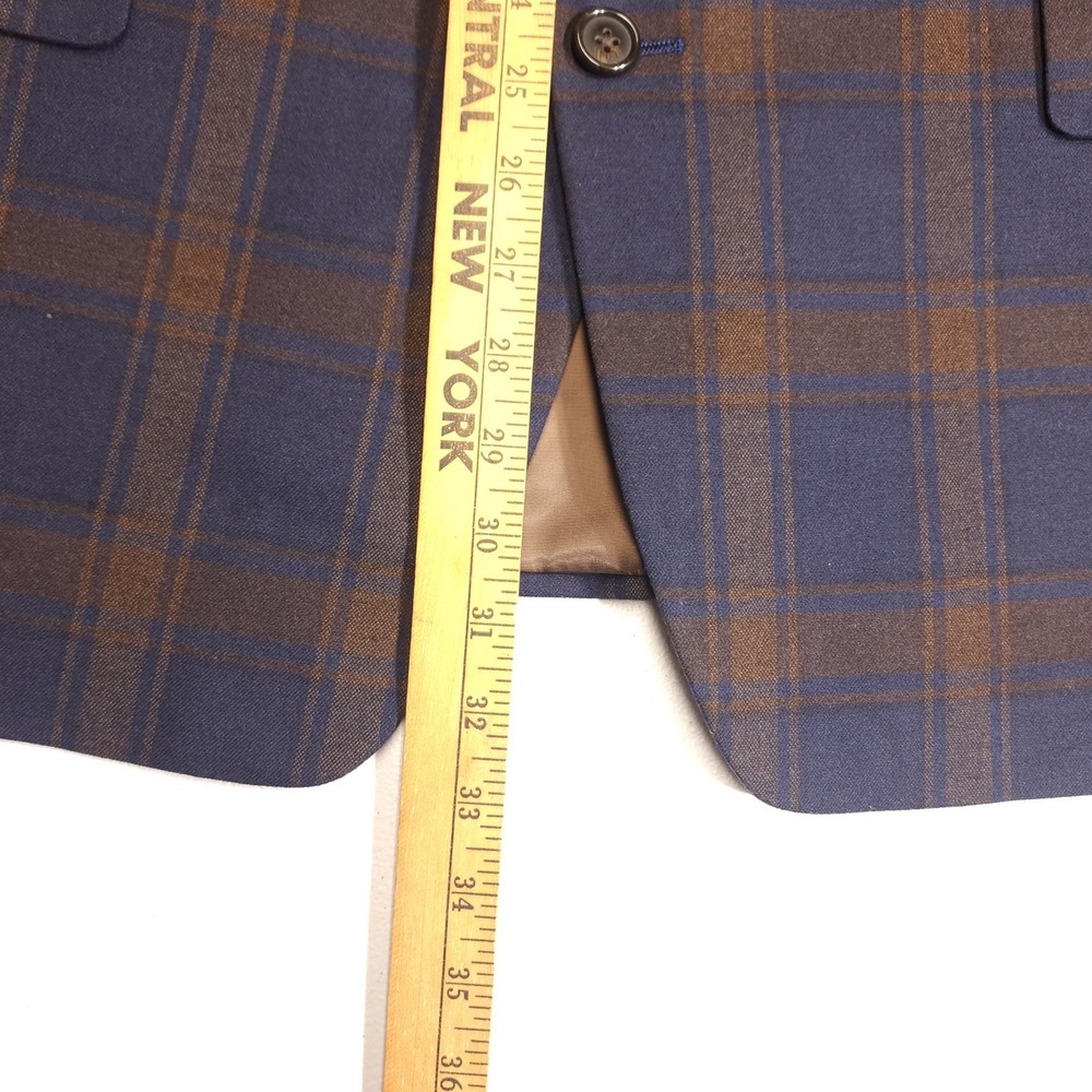 Lauren Ralph Lauren Lexington UltraFlex Men's 48R Blue Plaid Blazer NWT - Picture 14 of 16